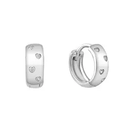 Серьги из серебра с фианитами с родированием И2-763-23-01