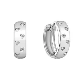 Серьги из серебра с фианитами с родированием И2-764-23-01