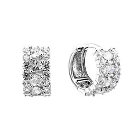 Серьги из серебра с фианитами с родированием SE0087601