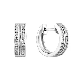 Серьги из серебра с фианитами с родированием SE0174801