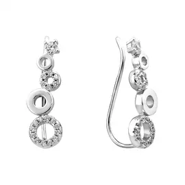 Серьги из серебра с фианитами SE0023801