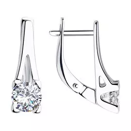 Серьги из серебра с фианитами sw 89020117