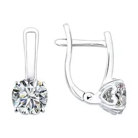 Серьги из серебра с фианитами SWAROVSKI 89020004