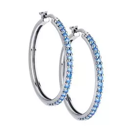 Серьги из серебра с фианитом 94024072