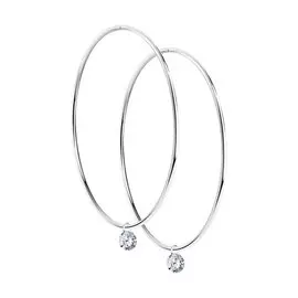 Серьги из серебра с фианитом 94024475