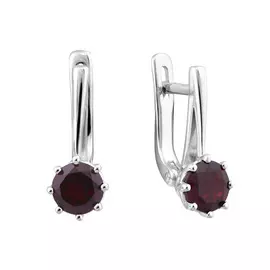 Серьги из серебра с гранатами 21-0937-23-08
