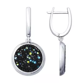 Серьги из серебра с кристаллами swarovski 94022684