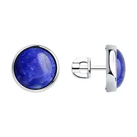 Серьги из серебра с ляписами 83020179