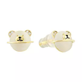 Серьги из серебра с перламутрами и фианитами И2-1261-27-61