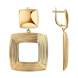 Серьги из серебра с позолотой 93021027