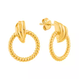 Серьги из серебра с позолотой И2-1232-27-00