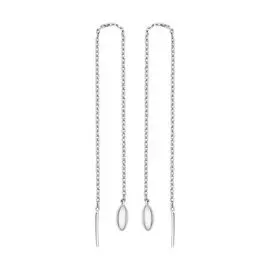 Серьги из серебра с родированием 94022285