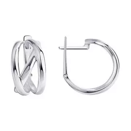 Серьги из серебра с родированием 94024173