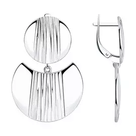 Серьги из серебра с родированием 94024210