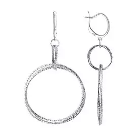 Серьги из серебра с родированием 94024283