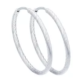 Серьги из серебра с родированием 94140004