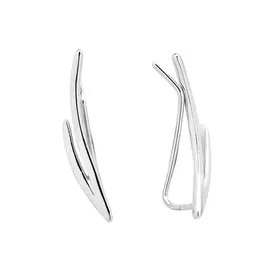 Серьги из серебра с родированием D6556