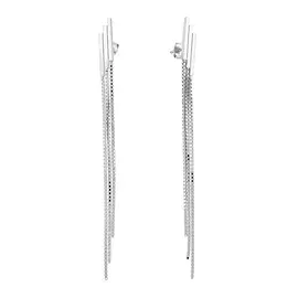 Серьги из серебра с родированием И2-1247-23-00