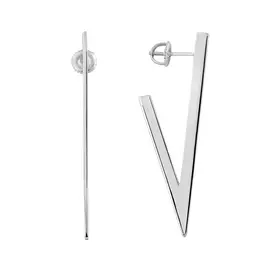 Серьги из серебра с родированием И2-676-23-00