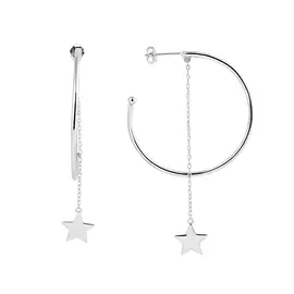 Серьги из серебра с родированием И2-712-23-00