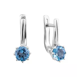 Серьги из серебра с топазами 21-0937-23-10