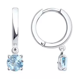 Серьги из серебра с топазами 92022391