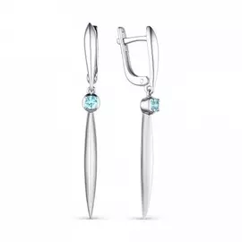 Серьги из серебра с топазами swiss 02-1774/00ТС-00