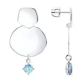 Серьги из серебра с топазом 92022324