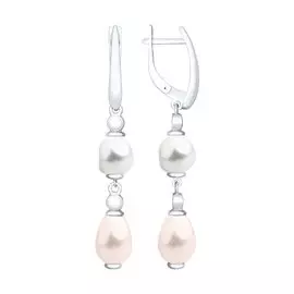 Серьги из серебра с жемчугом 94023221