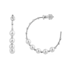 Серьги из серебра с жемчугом с родированием И2-883-23-06