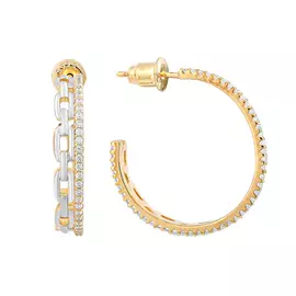 Серьги из сребра с фианитами И2-1198-28-01