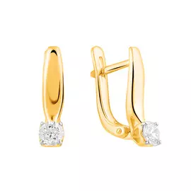 Серьги из желтого золота с бриллиантами 21-9328-13-02