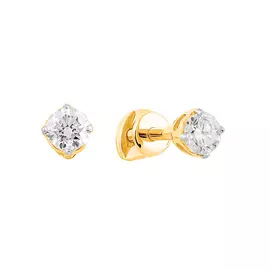 Серьги из желтого золота с бриллиантами 21-9329-13-02