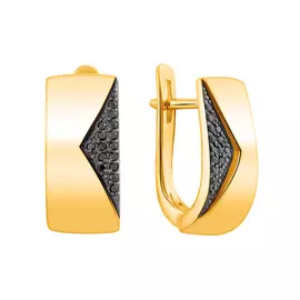 Серьги из желтого золота с бриллиантами 21-9446-13-61