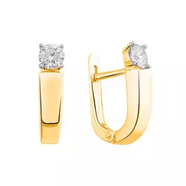 Серьги из желтого золота с бриллиантами 21-9449-13-02