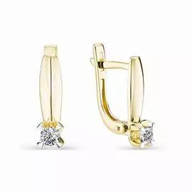 Серьги из желтого золота с бриллиантами 22645-300