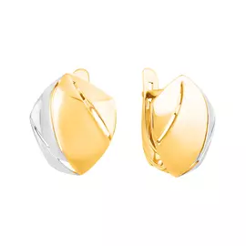 Серьги из желтого золота с родированием 20-1564-20-00