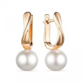 Серьги из желтого золота с жемчугом 32079Y1