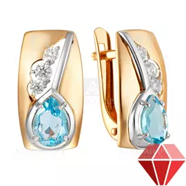 Серьги из золота кл3593а-6