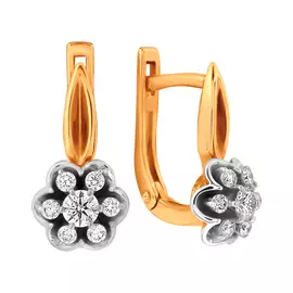 Серьги из золота с бриллиантами 21854-100