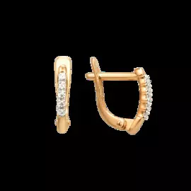 Серьги из золота с фианитами 000582-1102