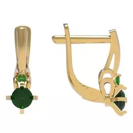 Серьги из золота с фианитами 004972-1102