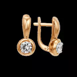 Серьги из золота с фианитами 011522-1102