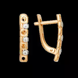Серьги из золота с фианитами 014432-1102