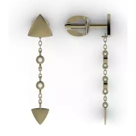 Серьги из золота с фианитами 016262-1102