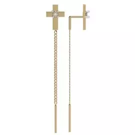 Серьги из золота с фианитами 019962-1102