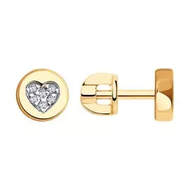 Серьги из золота с фианитами 028771