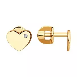 Серьги из золота с фианитами 029449