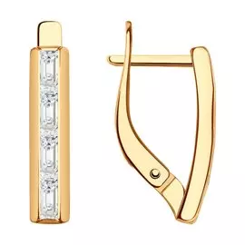 Серьги из золота с фианитами 029672