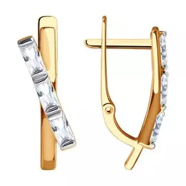 Серьги из золота с фианитами 029675